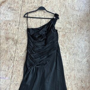Cinderella Divine Black One-Shoulder Dress with Embellishment
